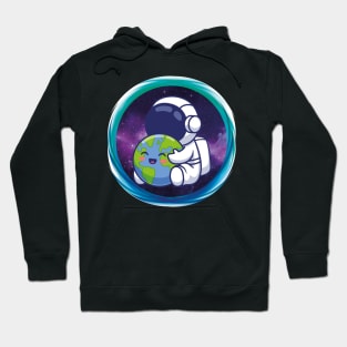 Astronaut Hugging Earth Hoodie